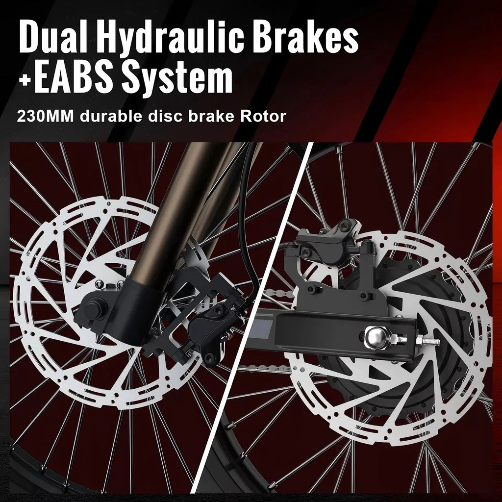 s GT73 Electric Motorbike 2400W 48V 18.2AH*2 Electric BIKE with 25" Tires Digital Screen Carbon Steel,Black