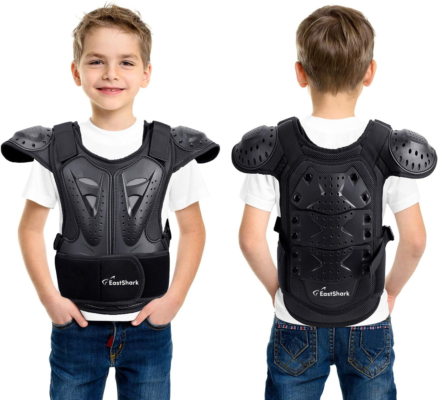 Kids Dirt Chest Spine Protector Body Protective Vest Gear for Bike Motocross Snowboarding Skiing (L for Height 51"-57")