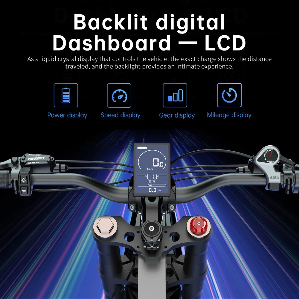 EKX X21 MAX Electric Moutain Dirt Bike for Adults,3000W (Peak 6000W) 45MPH 60V 30AH Removable Samsung Battery E-Bike,19"X2" Offroad Tire Electric Motorcycle Bicycle 7 Speed Full Suspension UL2849