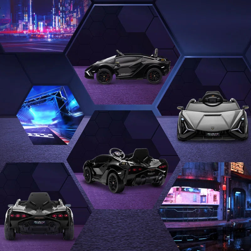 12V Ride on Car, Lamborghini SIAN Licensed Battery Powered Electric Car