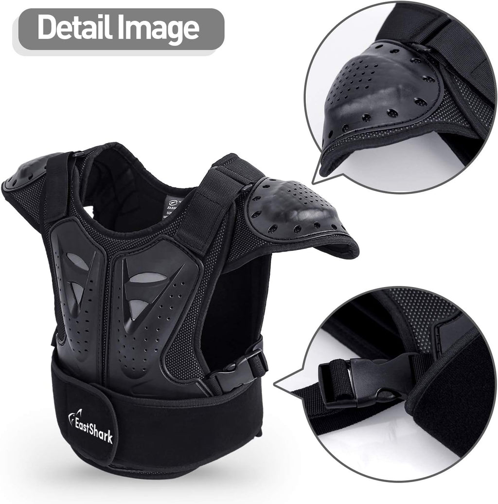 Kids Dirt Chest Spine Protector Body Protective Vest Gear for Bike Motocross Snowboarding Skiing (L for Height 51"-57")