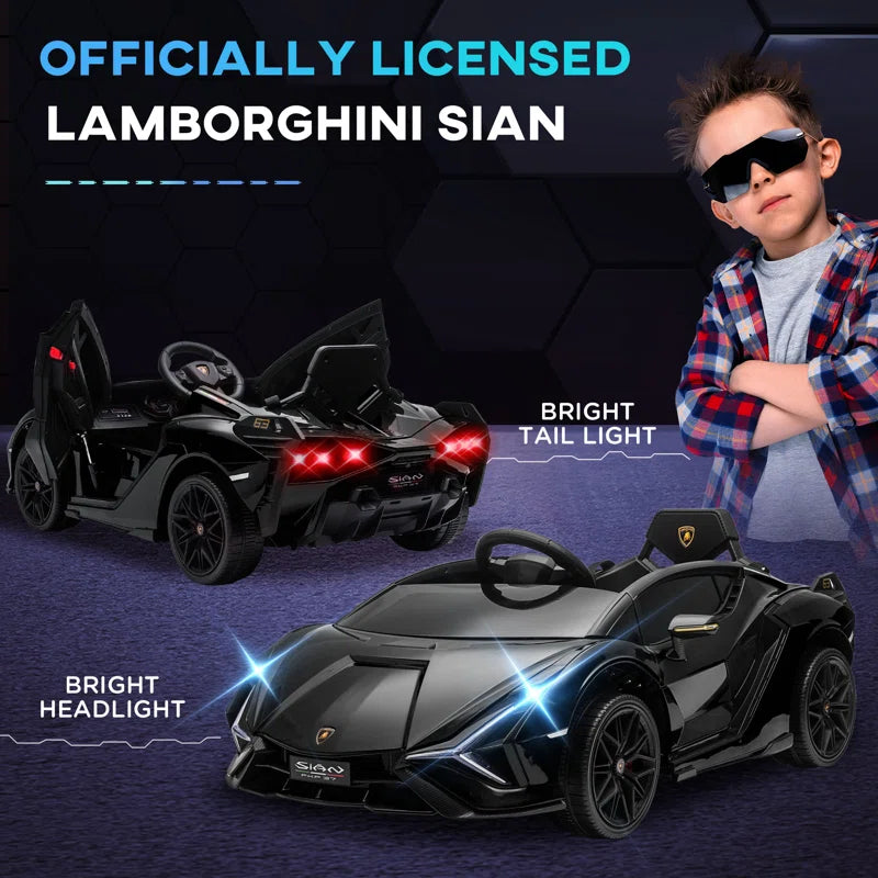 12V Ride on Car, Lamborghini SIAN Licensed Battery Powered Electric Car