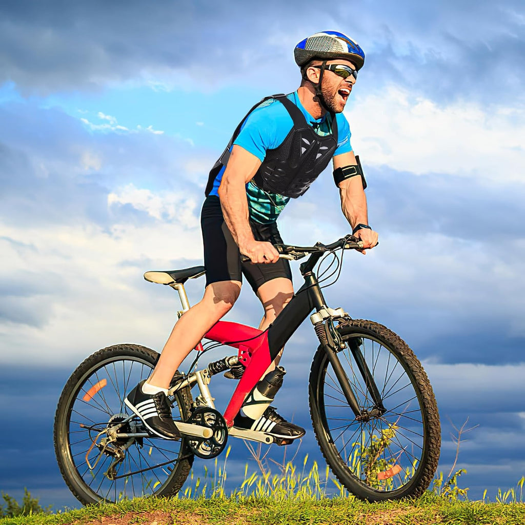 Motorcycle Armor Vest Chest Back, Motocross Body Guard Vest Skiing Riding Skating Anti-Fall Vest Protective Gear