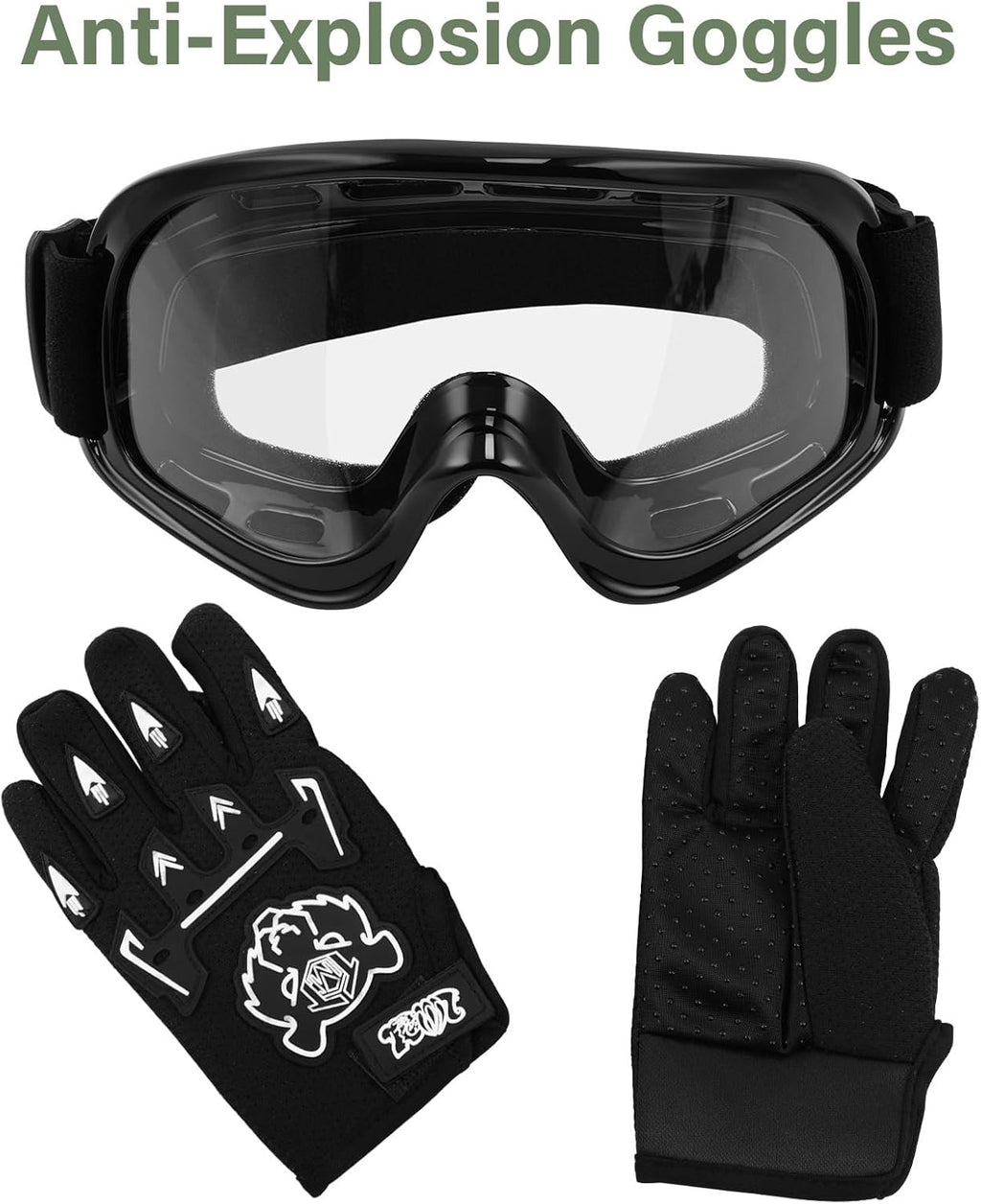 Dot Youth & Kids Motocross Offroad Street Helmet with Goggles & Gloves