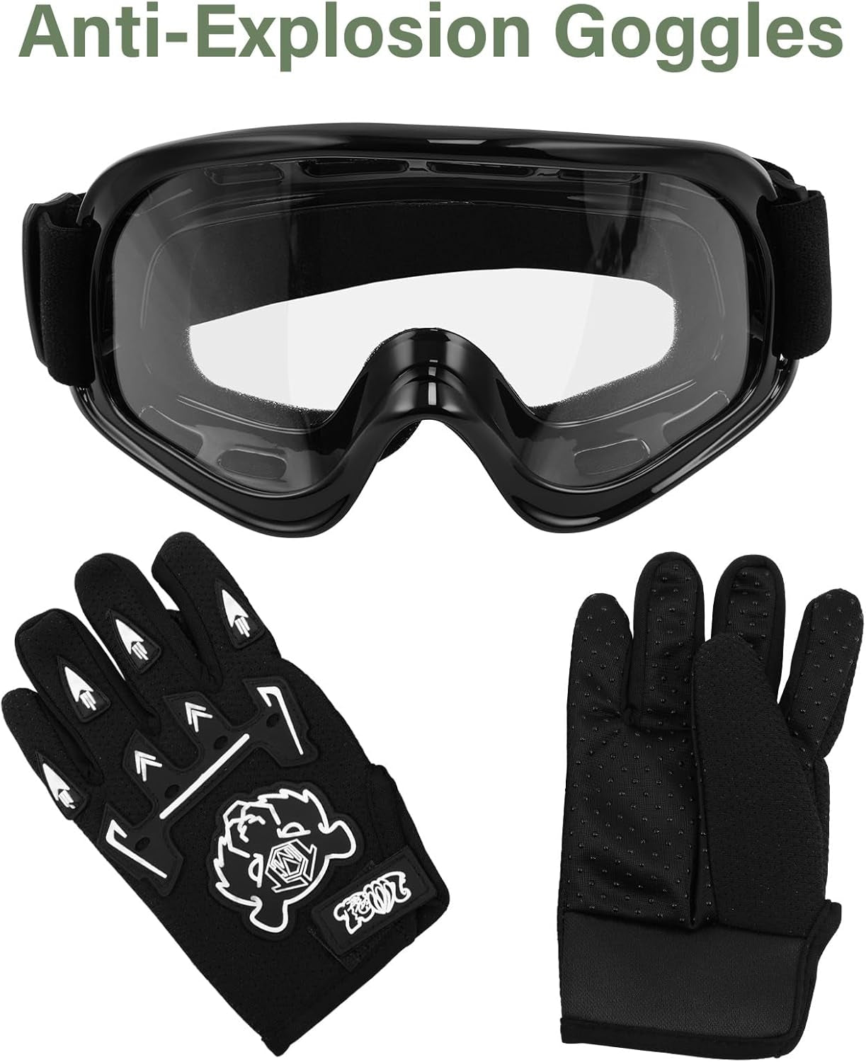 Dot Youth & Kids Motocross Offroad Street Helmet with Goggles & Gloves