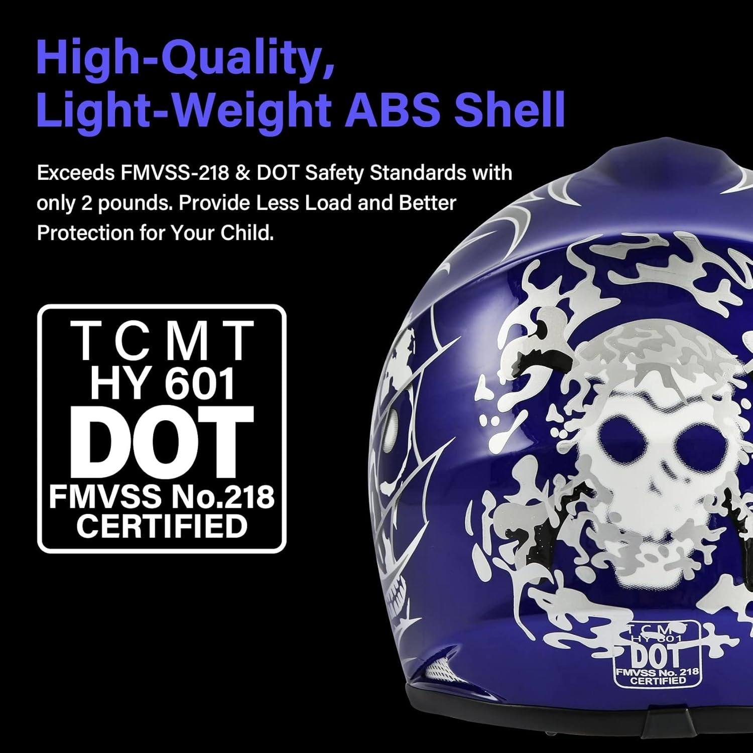 Blue Kids Motorcycle Motocross ATV Dirtbike BMX MX Offroad Full Face Youth Helmet Gloves Goggles Dot Approved