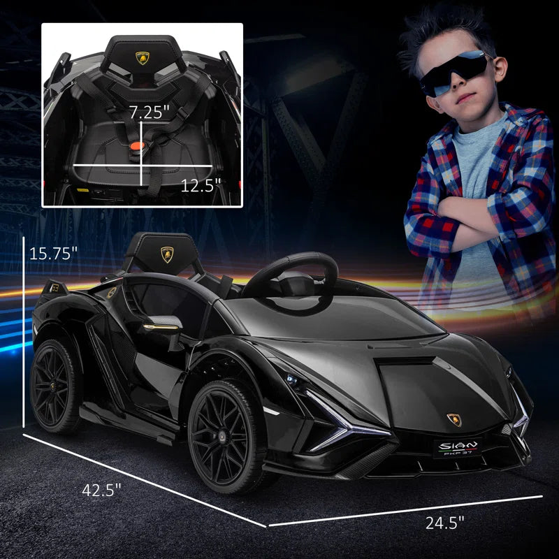 12V Ride on Car, Lamborghini SIAN Licensed Battery Powered Electric Car