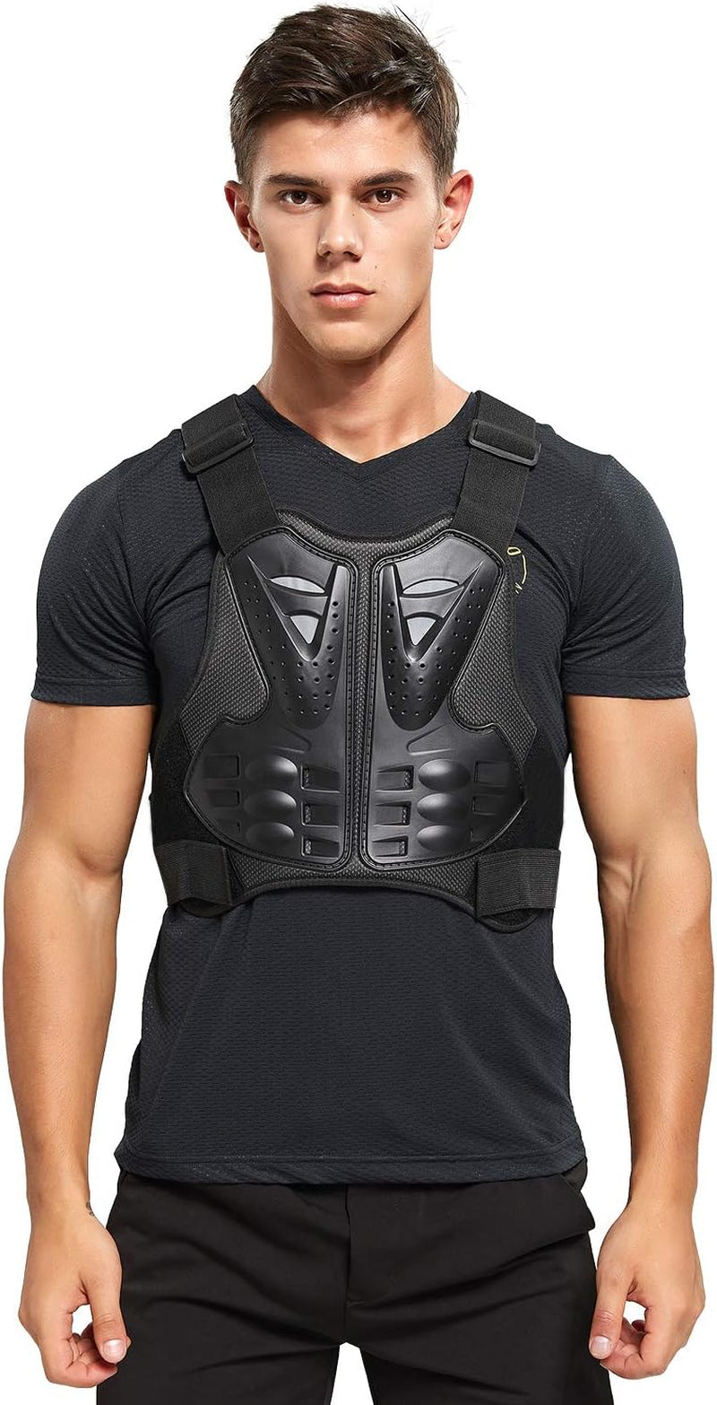 Motorcycle Armor Vest Chest Back, Motocross Body Guard Vest Skiing Riding Skating Anti-Fall Vest Protective Gear