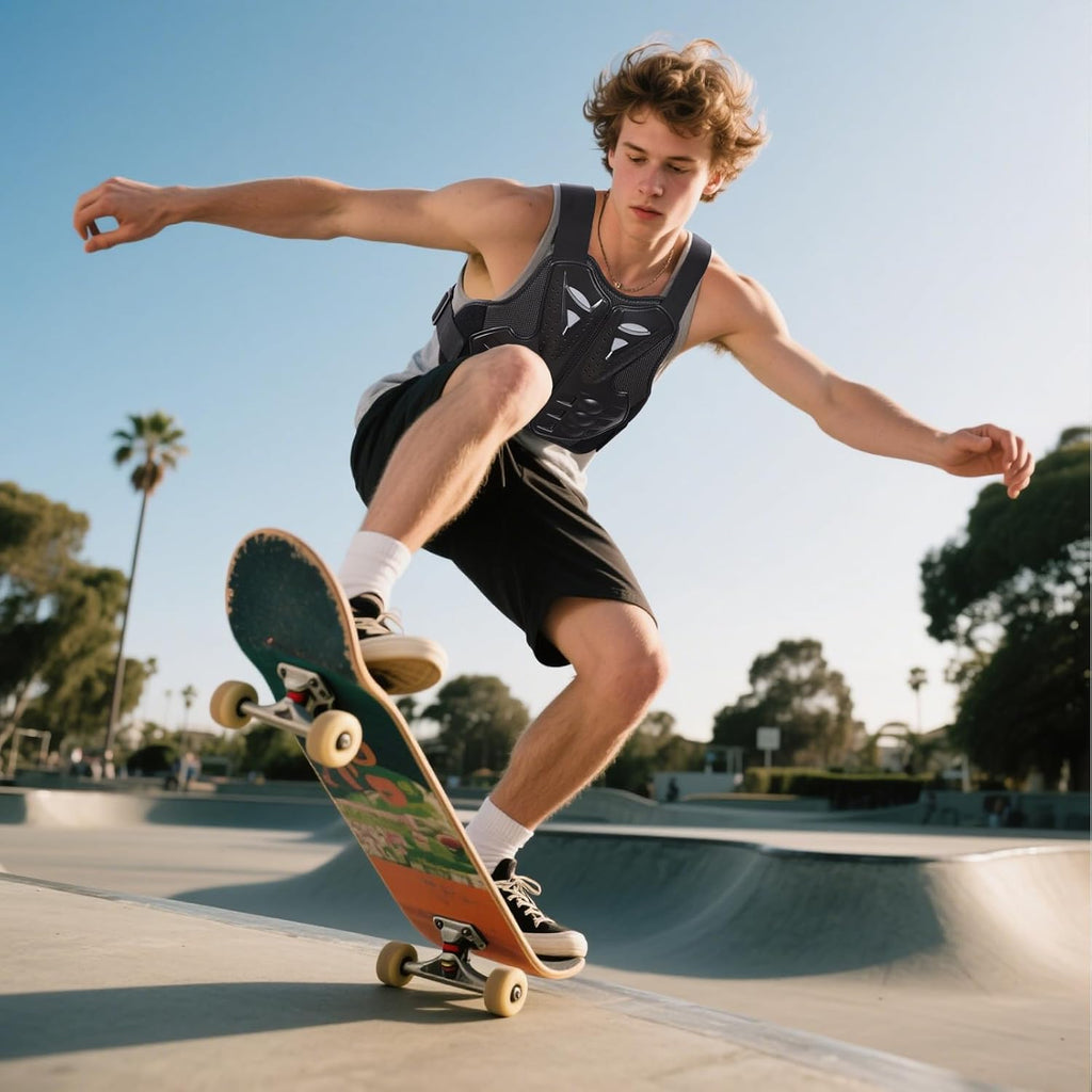 Motorcycle Armor Vest Chest Back, Motocross Body Guard Vest Skiing Riding Skating Anti-Fall Vest Protective Gear