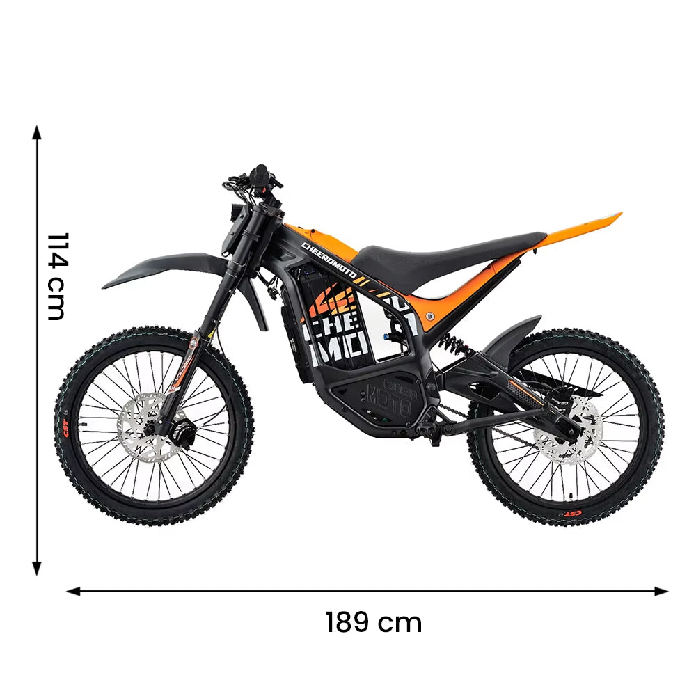 Electric Dirt Bike Mid-Drive Motor 72V/30AH/6000W Electric Motorcycle Bike Hydraulic Brakes Electric Bicycle