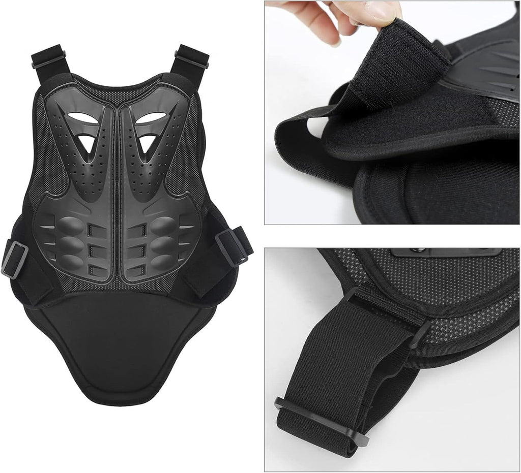 Motorcycle Armor Vest Chest Back, Motocross Body Guard Vest Skiing Riding Skating Anti-Fall Vest Protective Gear